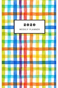 2020 Weekly Planner: Colorful painted lines cover - 5 X 8 Handy Size - Weekly Agenda & To do list - Calendar Schedule & Goal Setting