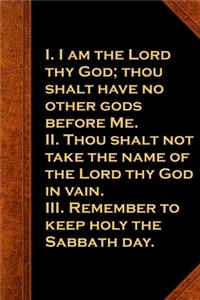 2020 Weekly Planner Religious Theme First 3 Commandments Vintage Traditional