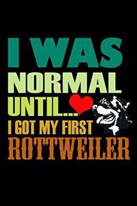 I Was Normal Until I Got My First Rottweiler