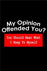 My Opinion Offended You? You Should Hear What I Keep To Myself