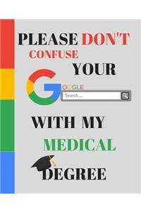 Please Don't Confuse Your Google Search With My MEDICAL Degree