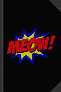 Meow Comic Book Cat Journal Notebook