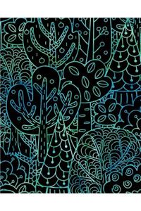 Bullet Journal Notebook Forest Trees Pattern 7