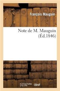 Note de M. Mauguin