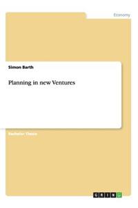 Planning in new Ventures