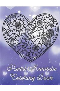 Heart Mandala Coloring Book