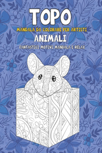 Mandala da colorare per artisti - Fantastici motivi Mandala e relax - Animali - Topo