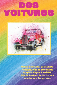 Cahier d'activités pour adulte - Voiture. Plus de 50 Voiture