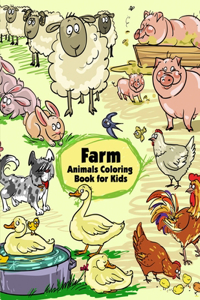 Farm Animals Coloring Book for Kids