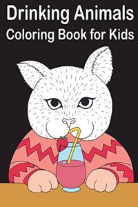 Drinking Animals Coloring Book for Kids