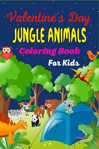 Valentine's Day JUNGLE ANIMALS Coloring For Kids