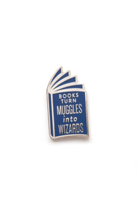 Books Turn Muggles Into Wizards Enamel Pin