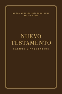NVI, Nuevo Testamento de bolsillo, con Salmos y Proverbios, Revision 2022, Leatherflex, Cafe