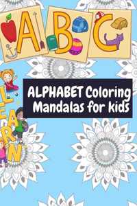 Alphabet coloring Mandala