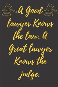 A Good Lawyer Knows the law. A Great Lawyer Knows the Judge.