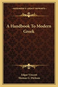 Handbook to Modern Greek
