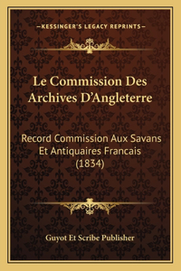 Le Commission Des Archives D'Angleterre