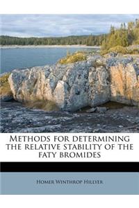 Methods for Determining the Relative Stability of the Faty Bromides