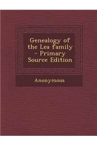 Genealogy of the Lea Family