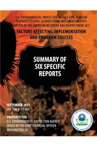 U.S. Environmental Protection Agency (EPA) & Major Partners' Lessons Learned From Implementing EPA's Portion of the American Recovery and Reinvestment Act