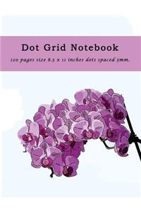 Dot Grid Notebook 120 Pages Size 8.5 X 11 Inches Dots Spaced 5mm.