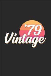 79 Vintage: 6x9 1979 - blank with numbers paper - notebook - notes