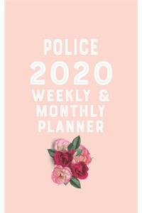 police 2020 Monthly Weekly Planner police Occupation Planner A beautiful