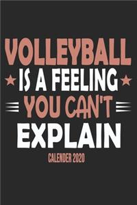 Volleyball Is A Feeling You Can't Explain Calender 2020