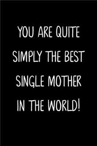 You Are Quiet Simply The Best Single Mother In The World!
