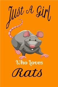 Just a Girl Who Loves rats- rats notebook orange
