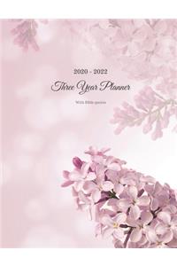 Trust in God. 2020 - 2022 Three Year Planner with Bible quotes