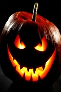 Creepy Looking Halloween Pumpkin Lined Notebook