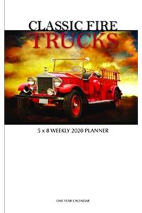 Classic Fire Trucks 5 x 8 Weekly 2020 Planner