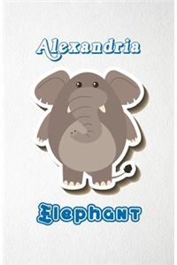 Alexandria Elephant A5 Lined Notebook 110 Pages
