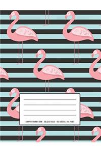 Flamingo Stripes - Pretty Composition Book and Notebook
