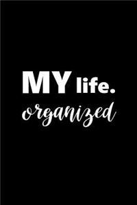 2019 Daily Planner Motivational Saying My Life Organized 384 Pages