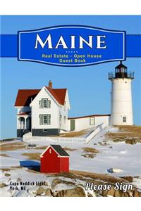 Maine Real Estate Open House Guest Book