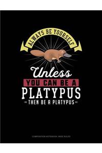 Always Be Yourself Unless You Can Be a Platypus Then Be a Platypus