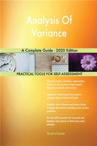 Analysis Of Variance A Complete Guide - 2020 Edition