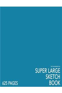 Deep Aquamarine Blue Super Large Sketchbook