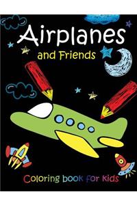 Airplanes and Friends coloring book for kids