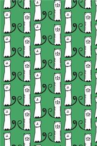 Journal Notebook For Cat Lovers Funny Tall Cats Pattern 9