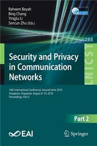 Security and Privacy in Communication Networks