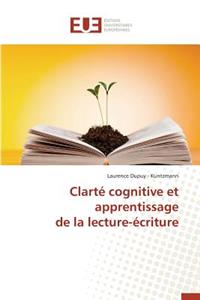 Clarté Cognitive Et Apprentissage de la Lecture-Écriture