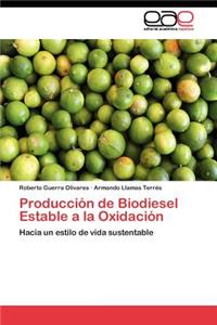 Producción de Biodiesel Estable a la Oxidación