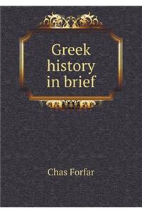 Greek History in Brief