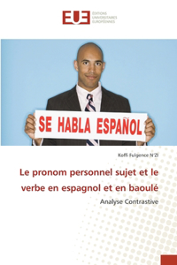 pronom personnel sujet et le verbe en espagnol et en baoulé