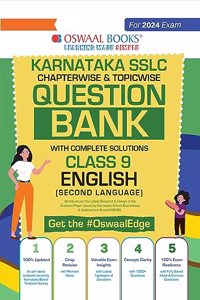 Oswaal Karnataka SSLC Question Bank Class 9 English 2nd Language for 2024 Exams