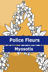 Police fleurs myosotis