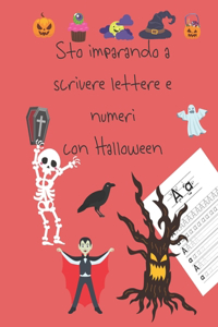 Sto imparando a scrivere lettere e numeri con Halloween